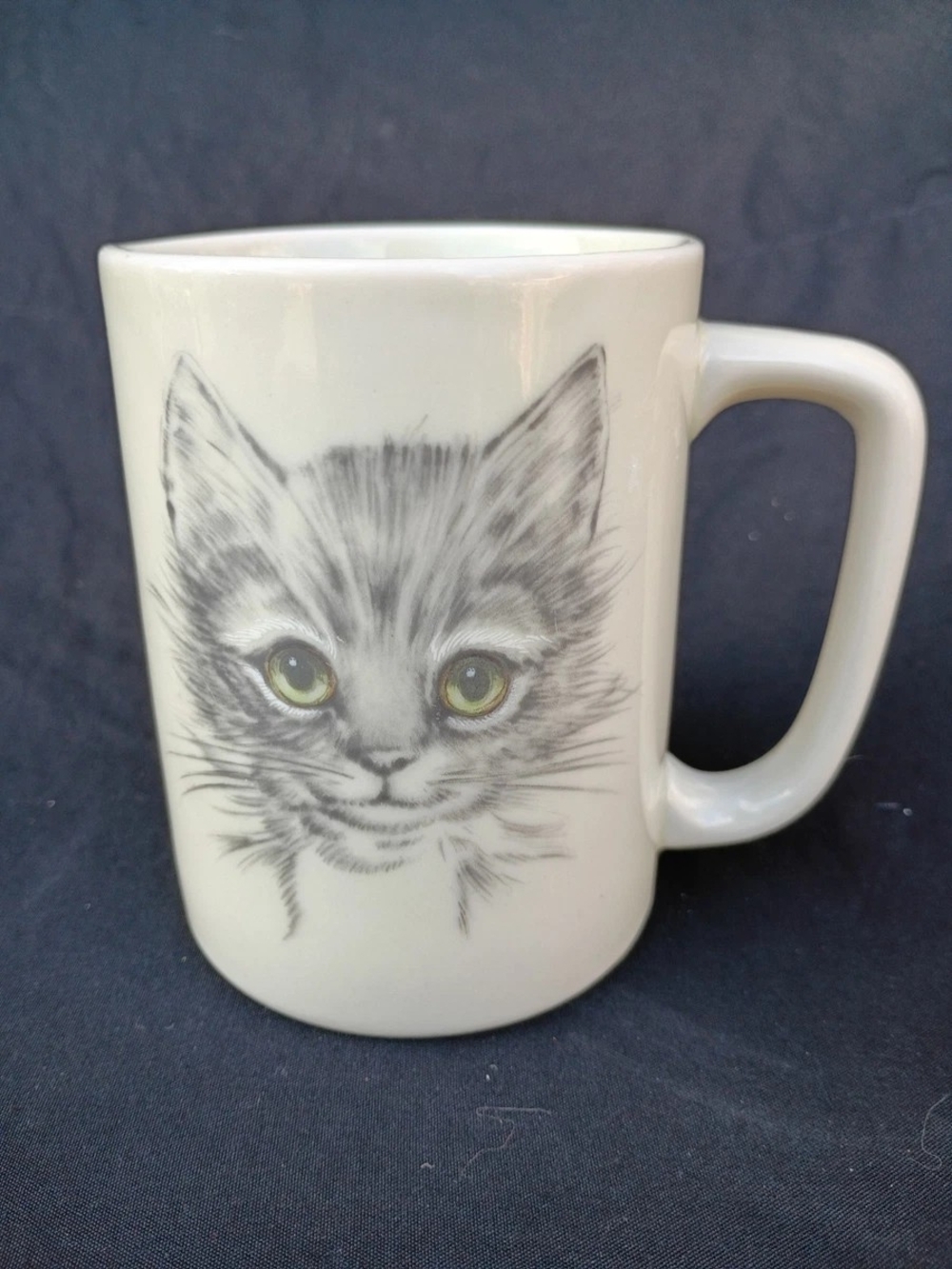 Vtg Otagiri Japan Grey Tabby Cat Ceramic Coffee Tea Mug